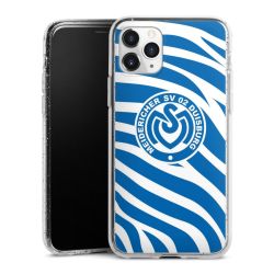 Silikon Glitter Case transparent-silber