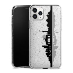 Silikon Glitter Case transparent-silber