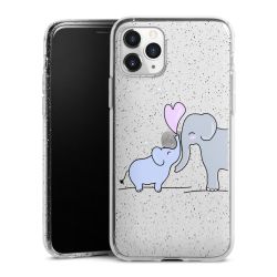 Silicone Glitter Case silver glitter