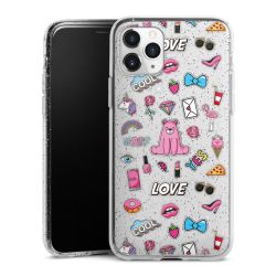 Silicone Glitter Case silver glitter