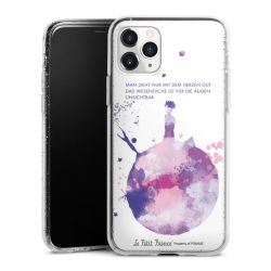 Silikon Glitter Case transparent-silber