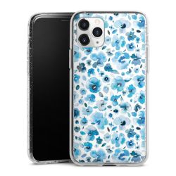 Silicone Glitter Case silver glitter