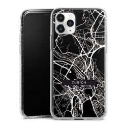 Silikon Glitter Case transparent-silber