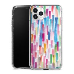 Silicone Glitter Case silver glitter