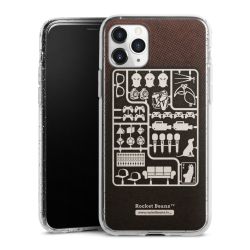 Silikon Glitter Case transparent-silber