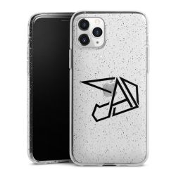 Silikon Glitter Case transparent-silber