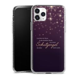 Silikon Glitter Case transparent-silber