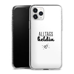 Silikon Glitter Case transparent-silber