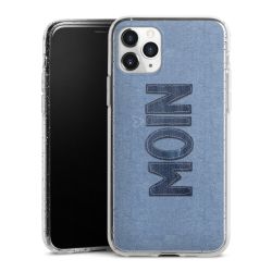 Silikon Glitter Case transparent-silber