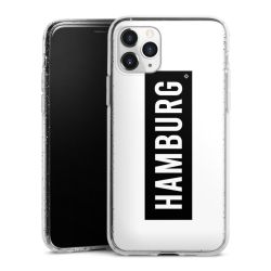 Silikon Glitter Case transparent-silber