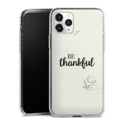 Silikon Glitter Case transparent-silber