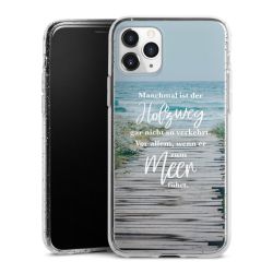 Silikon Glitter Case transparent-silber