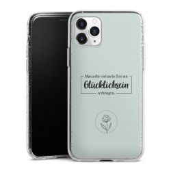 Silikon Glitter Case transparent-silber