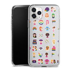 Silicone Glitter Case silver glitter