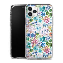 Silicone Glitter Case silver glitter