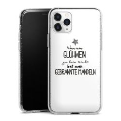 Silikon Glitter Case transparent-silber