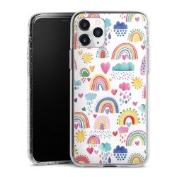 Silicone Glitter Case silver glitter