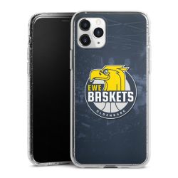 Silikon Glitter Case transparent-silber