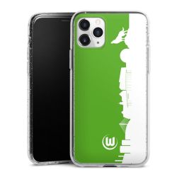 Silikon Glitter Case transparent-silber