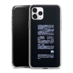 Silikon Glitter Case transparent-silber