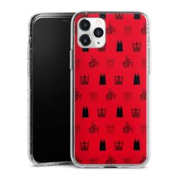 Silikon Glitter Case transparent-silber