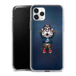 Silikon Glitter Case transparent-silber