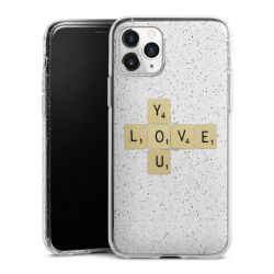 Silicone Glitter Case silver glitter