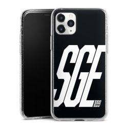 Silikon Glitter Case transparent-silber