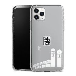 Silikon Glitter Case transparent-silber