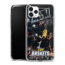 Silikon Glitter Case transparent-silber