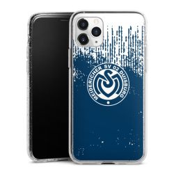 Silikon Glitter Case transparent-silber