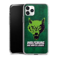 Silikon Glitter Case transparent-silber