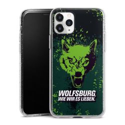 Silikon Glitter Case transparent-silber