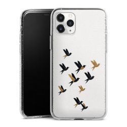 Silikon Glitter Case transparent-silber