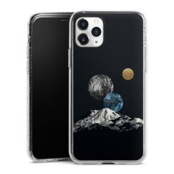 Silikon Glitter Case transparent-silber