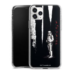 Silikon Glitter Case transparent-silber