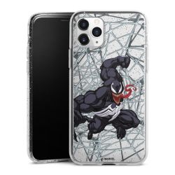 Silikon Glitter Case transparent-silber