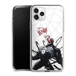 Silikon Glitter Case transparent-silber