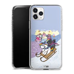 Silikon Glitter Case transparent-silber