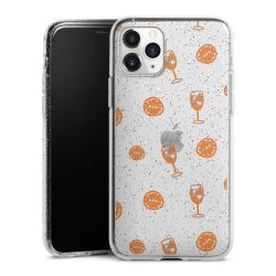 Silikon Glitter Case transparent-silber