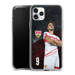 Silikon Glitter Case transparent-silber