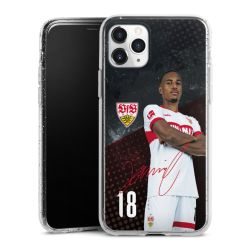 Silikon Glitter Case transparent-silber