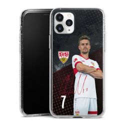 Silikon Glitter Case transparent-silber