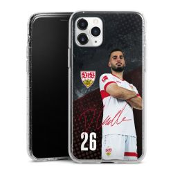 Silikon Glitter Case transparent-silber