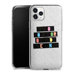 Silikon Glitter Case transparent-silber
