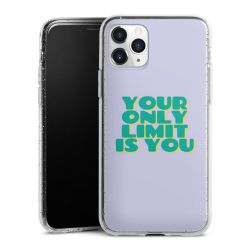 Silikon Glitter Case transparent-silber