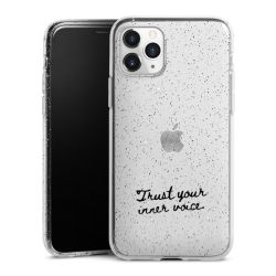 Silikon Glitter Case transparent-silber