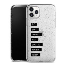Silikon Glitter Case transparent-silber