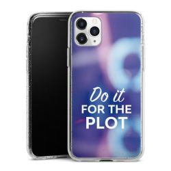 Silikon Glitter Case transparent-silber