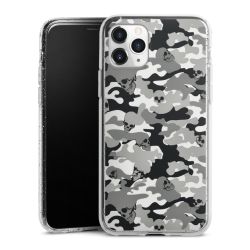 Silikon Glitter Case transparent-silber